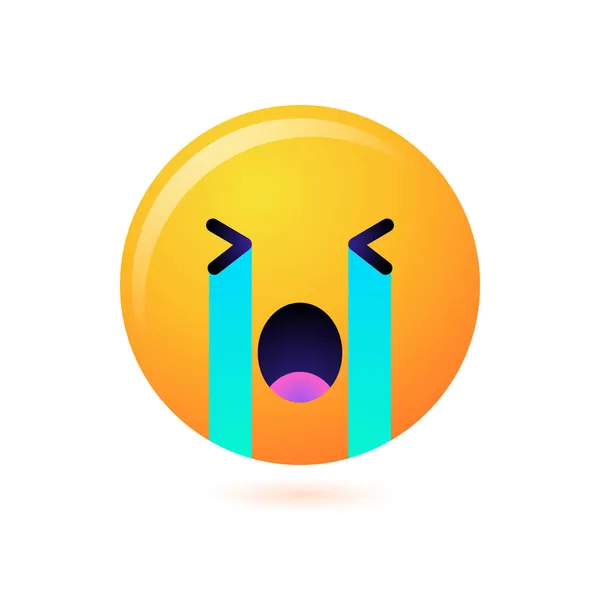 Emoji yüzü ve ifade gülüşü — Stok Vektör