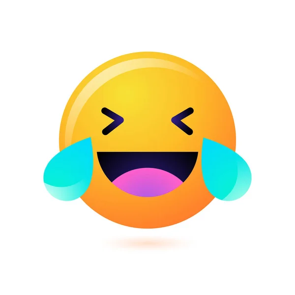 Emoji gezicht en emoticon glimlach — Stockvector