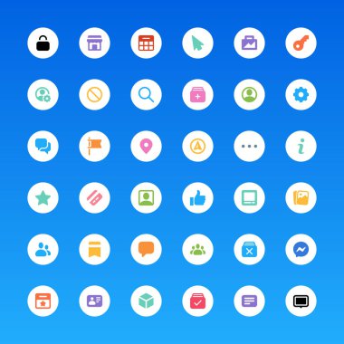 Sosyal medya arayüzü uygulama simgeleri