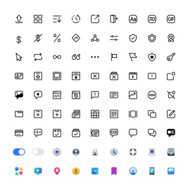 Sosyal medya arayüzü uygulama simgeleri