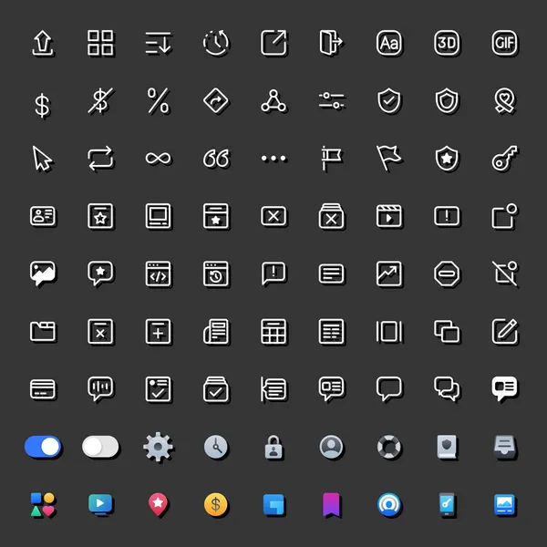 Sosyal medya arayüzü uygulama simgeleri
