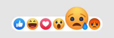 Emoji yüz karikatür kabarcık simgesi