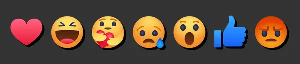 Emoji wajah kartun gelembung emoticon - Stok Vektor