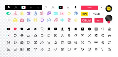 Sosyal medya arayüzü uygulama simgesi
