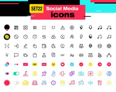 Sosyal medya arayüzü uygulama simgesi