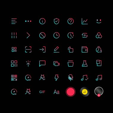 Sosyal medya arayüzü uygulama simgesi