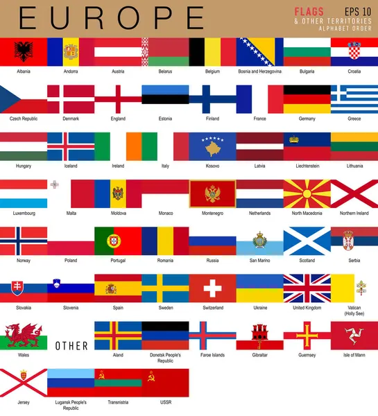 Национальные флаги мира — стоковый вектор