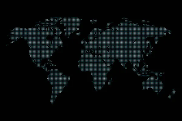 Earth Night Map mit Lichtern — Stockvektor