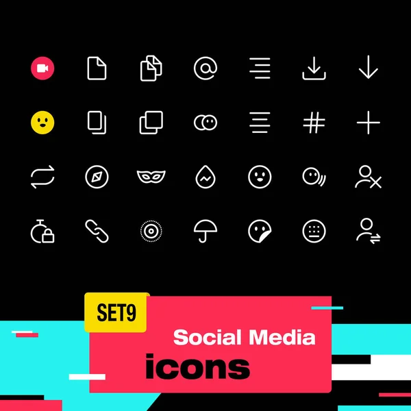 Social media interface application icon — Stock Vector