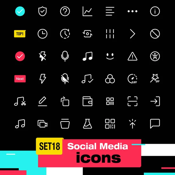 Icono de aplicación de interfaz de redes sociales — Vector de stock