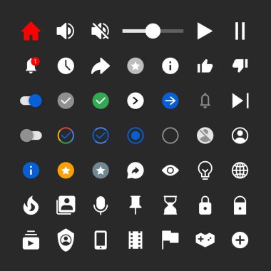 Sosyal medya arayüzü tasarım simgeleri
