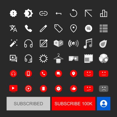 Sosyal medya arayüzü tasarım simgeleri