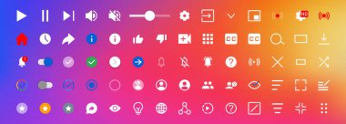 Sosyal medya arayüzü tasarım simgeleri