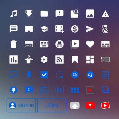 Sosyal medya arayüzü tasarım simgeleri