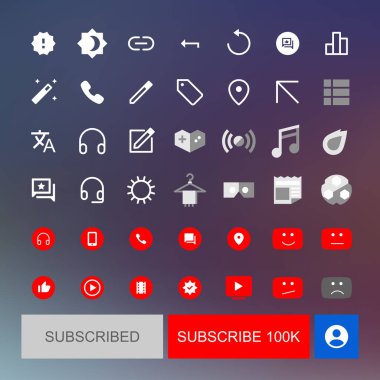 Sosyal medya arayüzü tasarım simgeleri