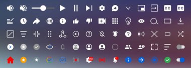 Sosyal medya arayüzü tasarım simgeleri