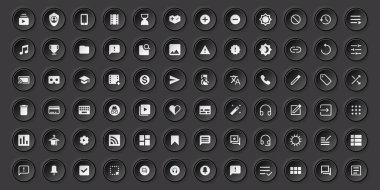 Sosyal medya arayüzü tasarım simgeleri