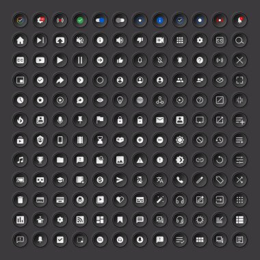 Sosyal medya arayüzü tasarım simgeleri