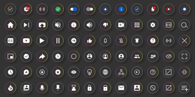 Sosyal medya arayüzü tasarım simgeleri