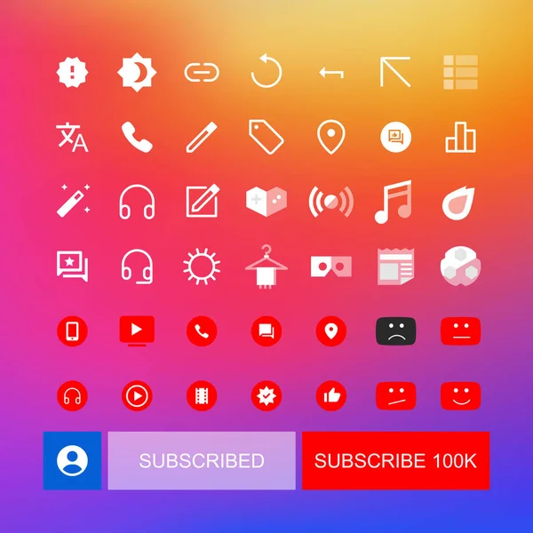 Sosyal medya arayüzü tasarım simgeleri