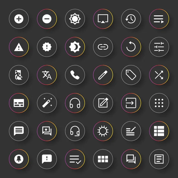 Social media interface design icons — Stock Vector