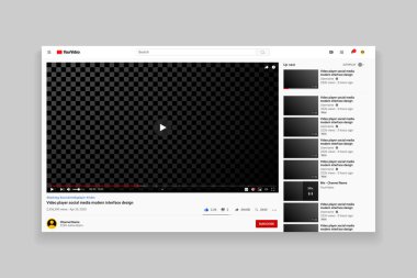 Tepkili tasarım masaüstü web video oynatıcı sayfası
