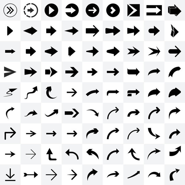 arrow and cursor icons