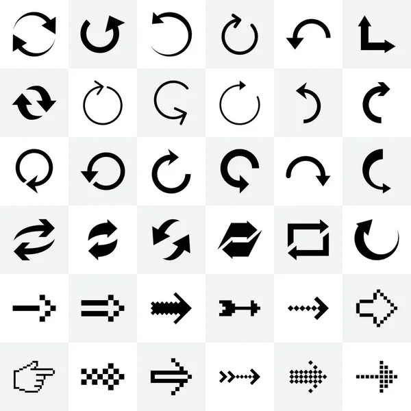 Ok ve imleç simgeleri seti. Düz ok sembolleri. Navigasyon ya da web tasarım düğmeleri, mobil uygulamalar ve arayüz yüklemek için modern basit ok koleksiyonu. Ok işareti vektör illüstrasyonu