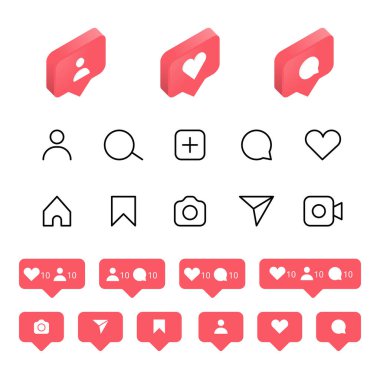 İnternet sosyal medya simgeleri