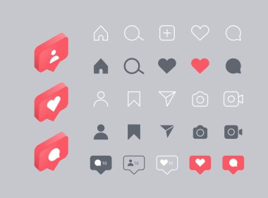 İnternet sosyal medya simgeleri