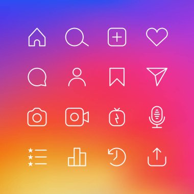 İnternet sosyal medya simgeleri