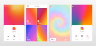 Ekran arayüzü sosyal medya uygulaması