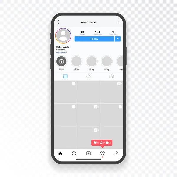 Sosyal medya uygulamasında ekran arayüzü
