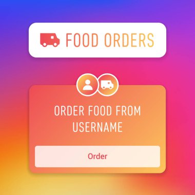 Yemek siparişleri sosyal medya etiketi