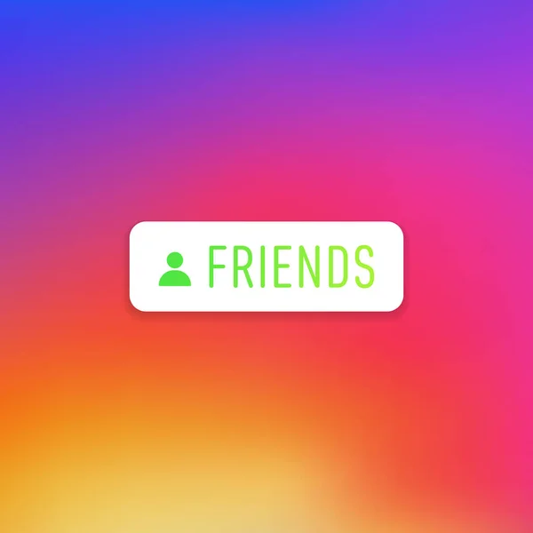 Freunde Social-Media-Sticker — Stockvektor