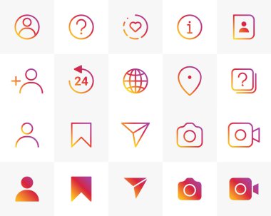 İnternet sosyal medya simgeleri