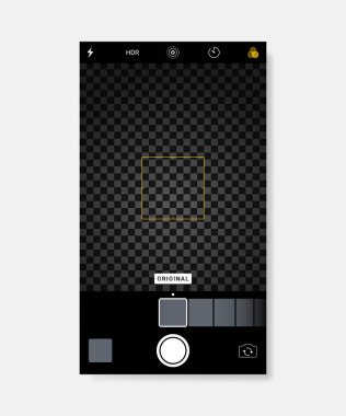 Akıllı telefon kamera ekran simgeleri