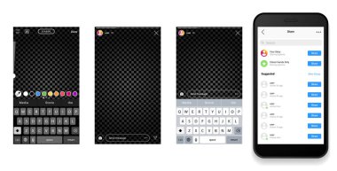 Hikaye kamerası ekran arayüzü