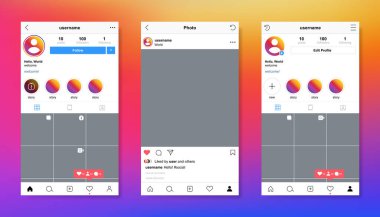 Sosyal medya uygulamasında ekran arayüzü