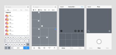 Sosyal medya uygulamasında ekran arayüzü