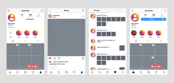 Sosyal medya uygulamasında ekran arayüzü