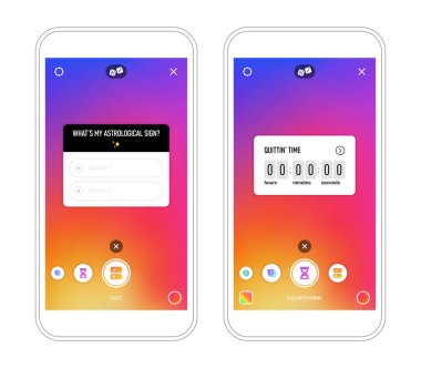 Hikaye kamerası ekran arayüzü