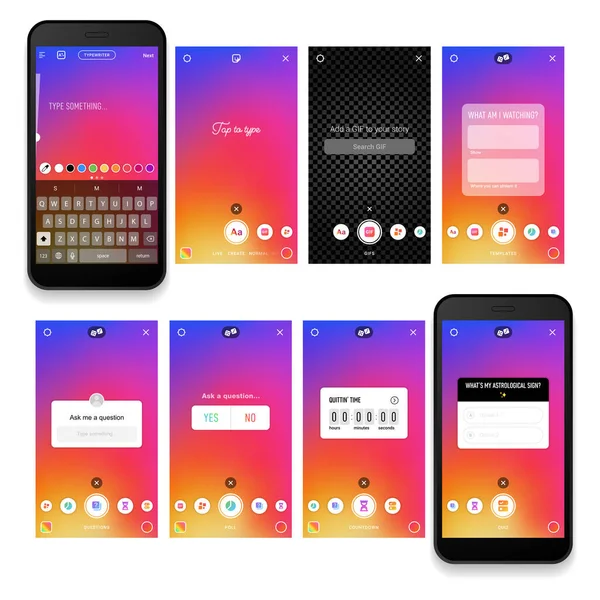 Hikaye kamerası ekran arayüzü