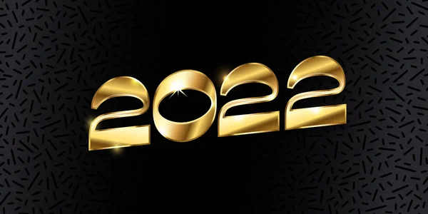 Boldog új évet 2022 arany logó szöveges tervezés. Vektorillusztrációs koncepció — Stock Vector