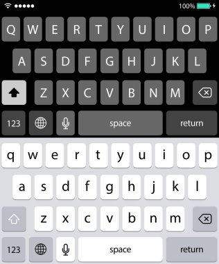 Ekran akıllı telefon klavyesi