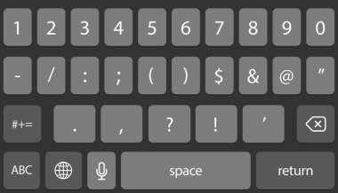 Ekran akıllı telefon klavyesi