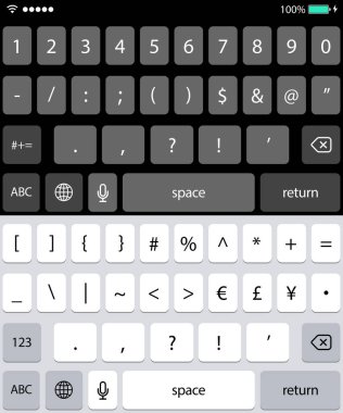 Ekran akıllı telefon klavyesi