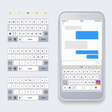 Ekran akıllı telefon klavyesi