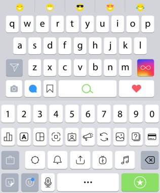 Ekran akıllı telefon klavyesi
