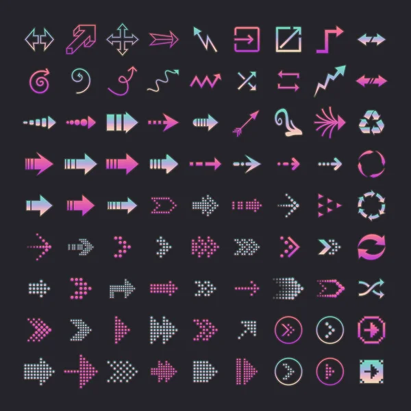 Iconos de flecha y cursor — Vector de stock